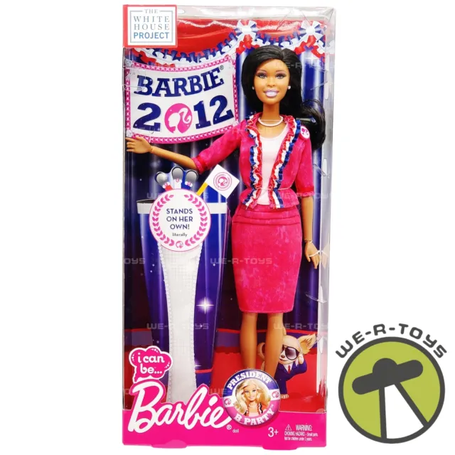 Barbie I Can Be President Doll African American 2012 Mattel No. X2931 NRFB