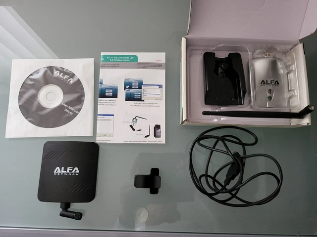 ALFA NETWORK AWUS036H Long Range WIFI USB Receiver with 2x Antenna 5 ...