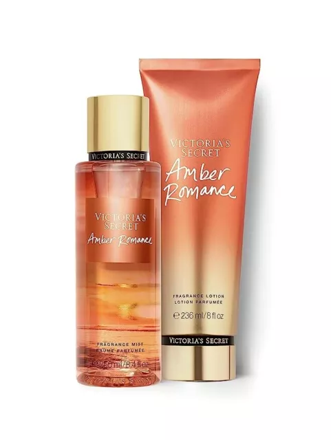 Victoria’s Secret AMBER ROMANCE Body Mist & Body Lotion 2pc Set Full Size New!