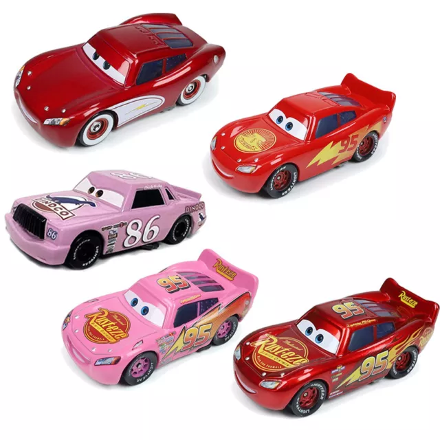 5 PACK Disney Pixar Cars Kids Model Car Diecast Pink Chick Hicks Dating McQueen