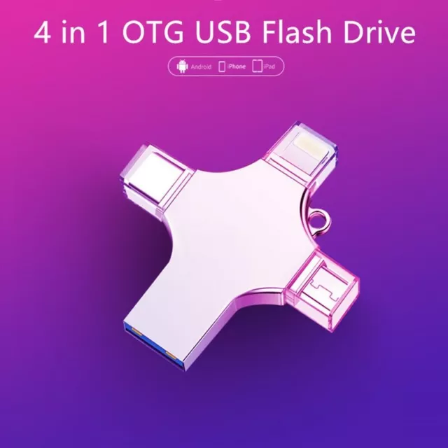 4 in 1 OTG USB Flash Drive usb 3.0 Type C Pen Drive for iPhone/Android/PC 2TB-8G