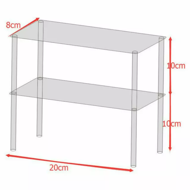 Acrylic Clear Stand Model Removable Display Shelf Transparent Perspex Stands DIY 3