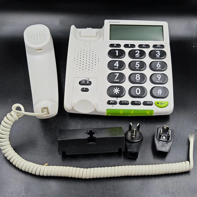 Téléphone Doro PhoneEasy 312CS - Blanc, Touches XL, Haut-parleur, Pour Malentendants Et Séniors