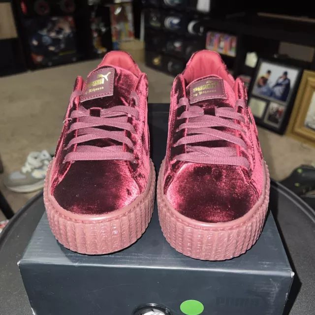 Size 7.5 - PUMA Fenty x Velvet Creeper Burgundy W