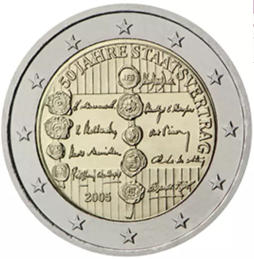 2 Euro Commémorative D'autriche 2005 - Traite D'état Autrichien