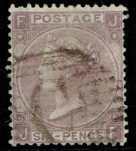 British Levant 1857 SG97/Z99 6d Lilac Pl 5 JF CONSTANTINOPLE Cancel Fine Used