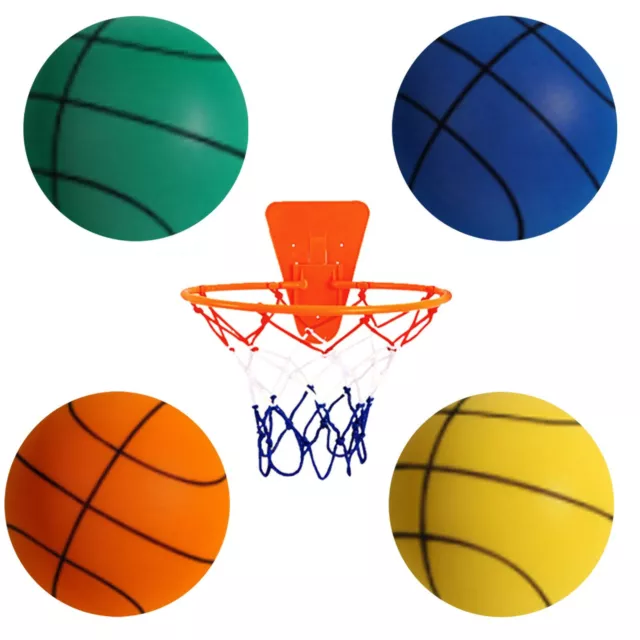 Silent Basketball Foam Basketball Indoor Training Ball Size 7 +basket