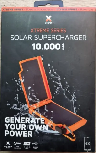 XTREME Series Solar Supercharger 10.000 mAh Powerbank - orange