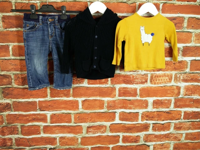 Boys Bundle Age 6-9 Months J Lewis Gap Next Jeans Tee Cardigan Long Sleeve 74Cm