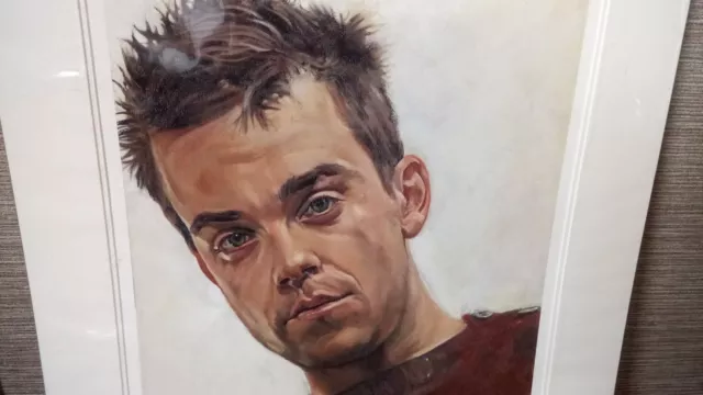 Robbie Williams Artist Proof Portrait By Nik Walford.