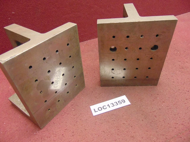 Cast Iron Angle Plates Work Holding 5'' X 6'' X 4'' Lot Of 2  Loc13359