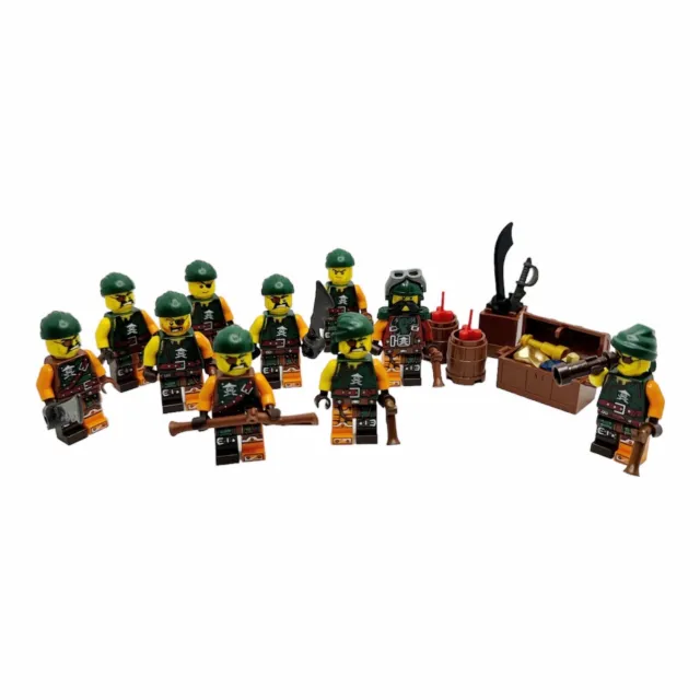 10x Lego Figur Ninjago Flintlocke Bucko Sqiffy Luftpiraten Figuren Set MOC