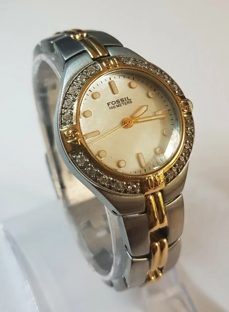 Fossil blue watch 100 meters women's cheap