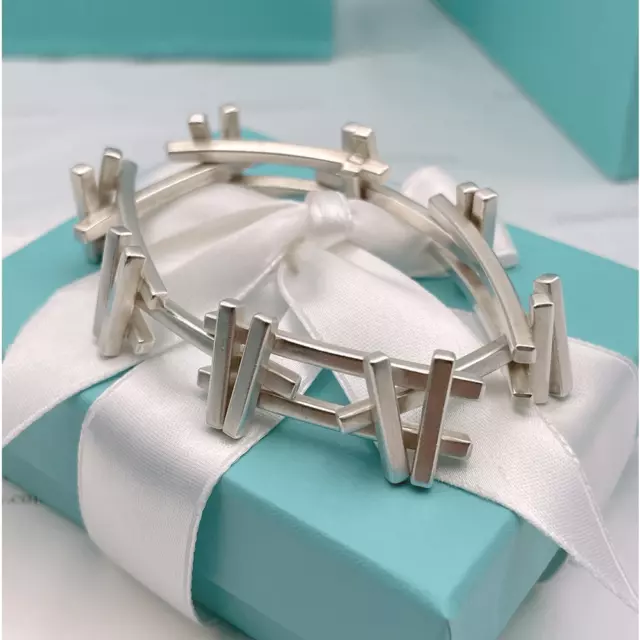 Tiffany & Co. Frank Gehry Achsenglied Armband Sterlingsilber 925 Geschenkbox Etui