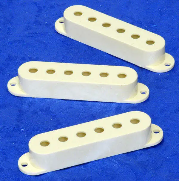 Lindy Fralin Premium Aged White Pickup Covers For Stratocaster X3, #FYSC