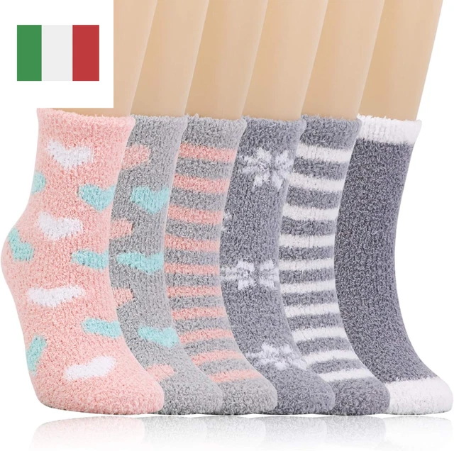 6 Paia Calze Da Pantofole Donna Antiscivolo Termiche Calzini, Calzini Donna Dive