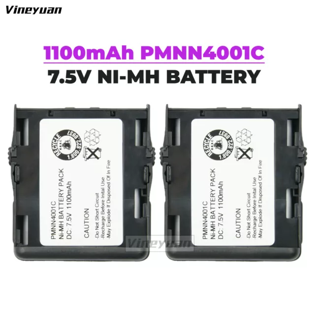 2X Battery For Motorola PMNN4001C 1100mAh Ni-MH GP68 PACER SPIRIT SU42 Radio