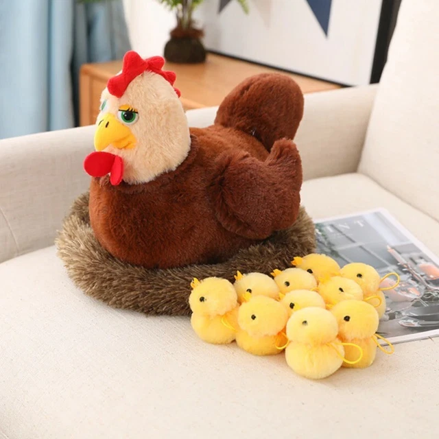 Chicken Family Plush Toy Chicken Mother & Baby Animals Stuffed Doll Gft For Kids