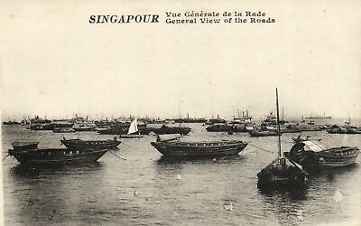 PC CPA SINGAPORE, GENERAL VIEW OF THE ROADS, Vintage Postcard (b19616)
