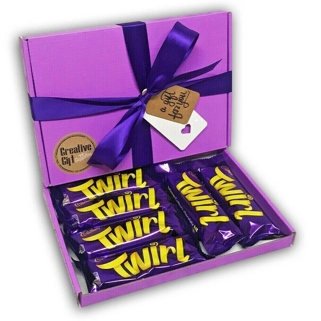 CADBURYS TWIRL CHOCOLATE Bars Gift Box Hamper Birthday Christmas