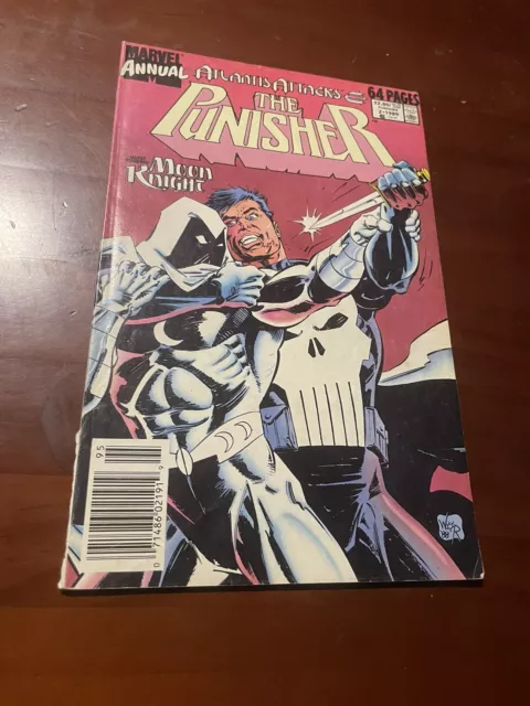 The PUNISHER ANNUAL #2 MARVEL  1989 PUNISHER VS MOON KNIGHT  MCU 🔑