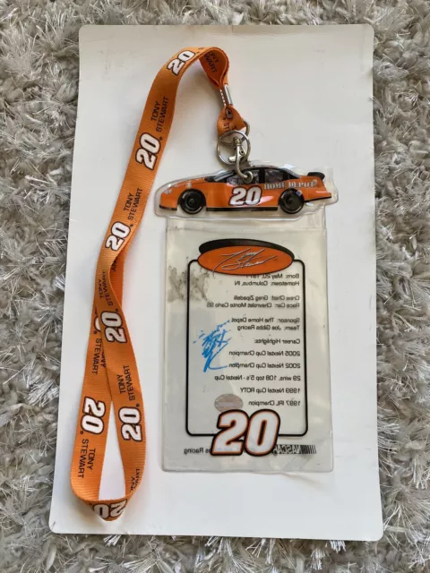 Tony Stewart home depot NASCAR car #20 Ticket lanyard