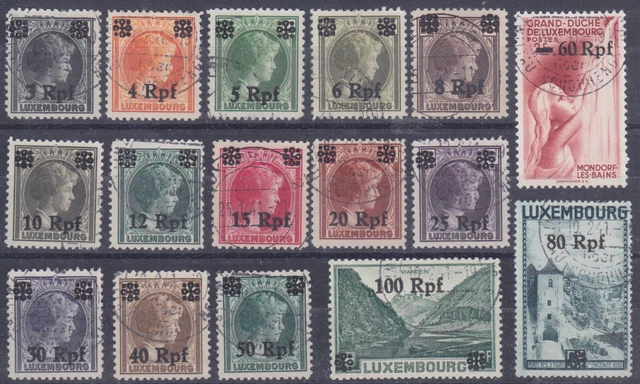 DB-II WK Luxemburg 17/32 O Freim. Ausgabe mit Aufdruck, gestempelt