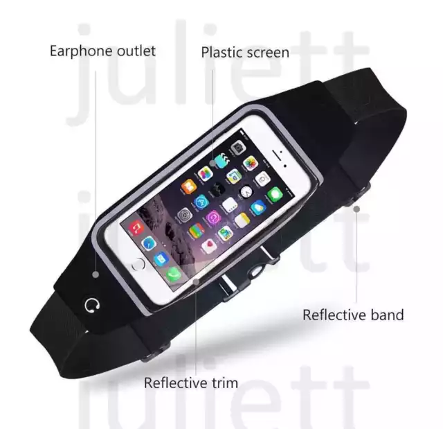 Verstellbare Sport Laufen Joggen Fitnessstudio Taillenband Handy Halterung für iPhone Samsung