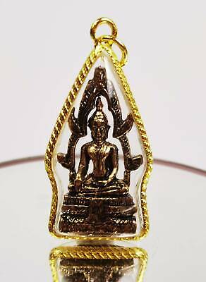 Phra Chinnarat Thai Buddha Lucky Charms Amulet Gold Micron Pendant Talisman