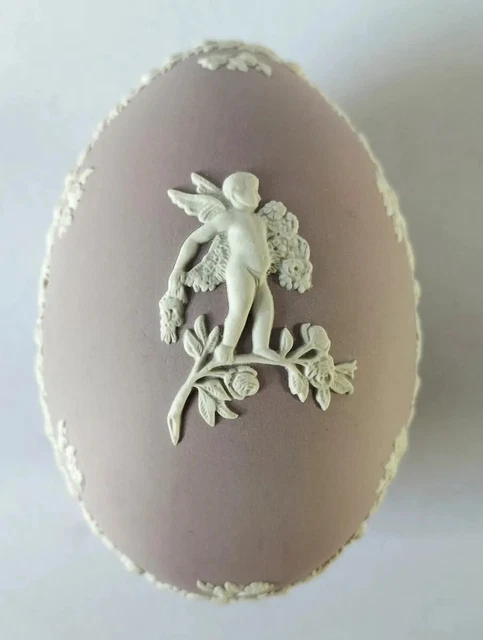 Wedgwood Violet - Oeuf Angelot Saisons Bibelot
