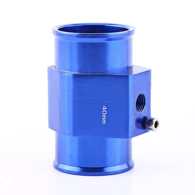 Car Auto Metal Water Temp Joint Pipe Hose Temperature Sensor Adapter Blue 40mm