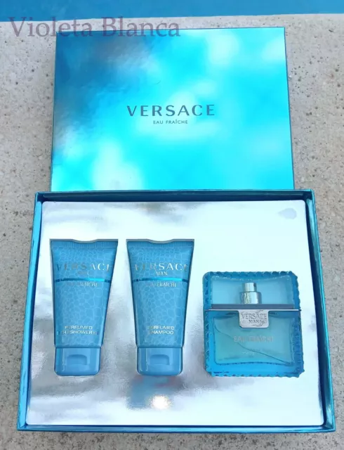 Set VERSACE MAN EAU FRAICHE de Versace. EDT 50 ml + gel + champú. Año 2011