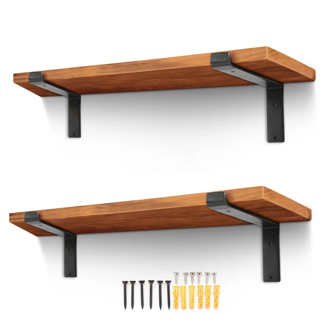 4 Wall Mount Shelf Bracket Heavy Duty Floating Hanger Rack Support Holder Decor