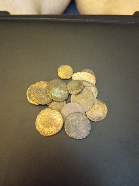 Lot Of 14 Bonze/Brass/Copper Cull Some Billon Coins