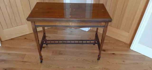 Antique edwardian mahogany card table