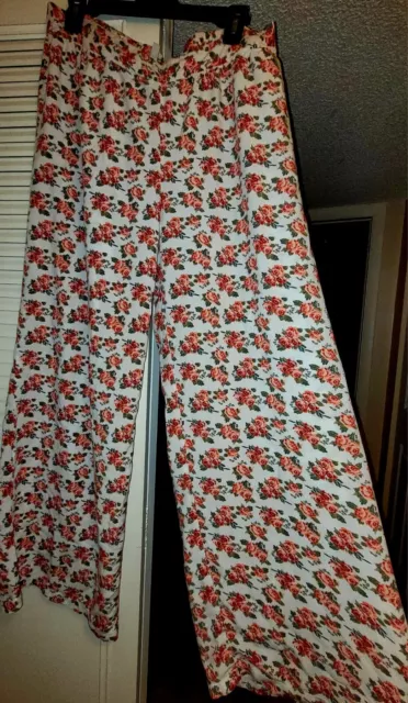 Charlotte Russe | Palazzo High Waisted Wide Leg Floral Summer Pants Women's L/XL