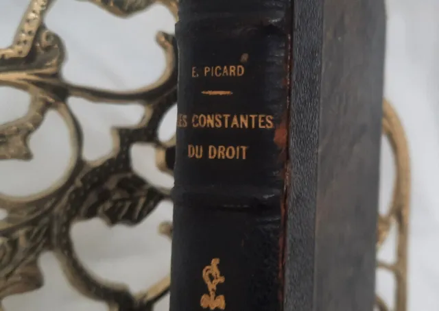 Edmond Picard, Les constantes du droit. Institutes juridiques modernes, 1921