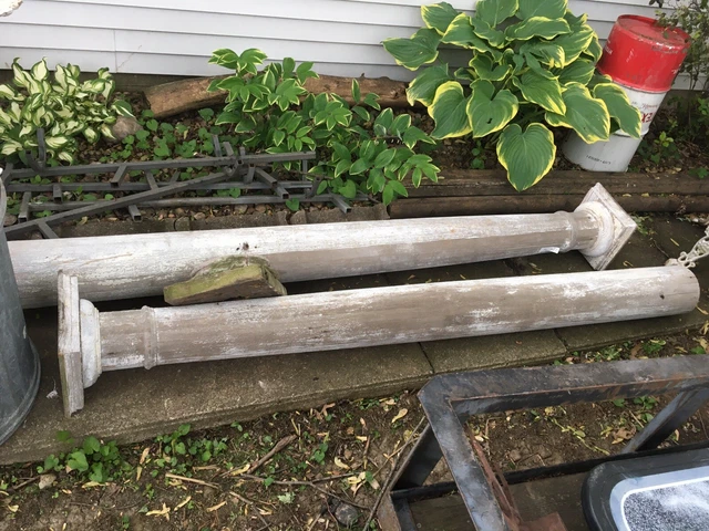 Antique Wood architectural columns 7-1/2 Foot