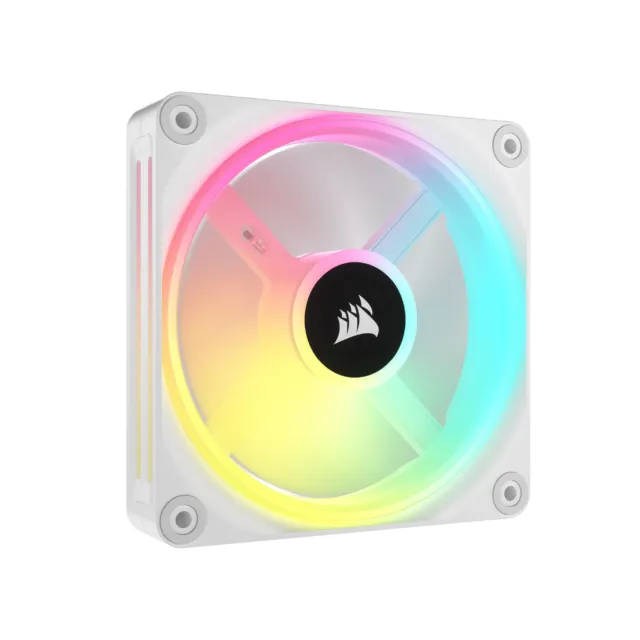 CORSAIR iCUE LINK QX120 RGB 120mm Magnetic Dome RGB Single Fan - White Fans Only