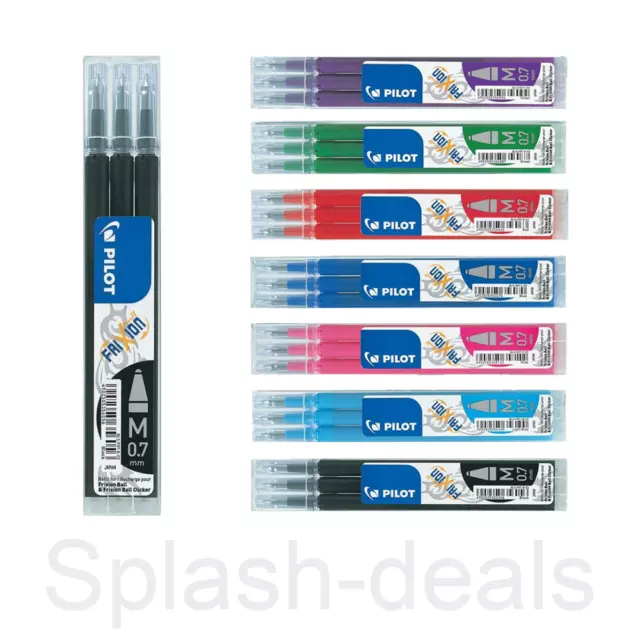 Pilot Frixion Ball Clicker Erasable Rollerball Pen Refills - Various Colours