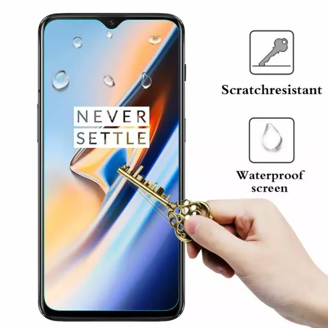 Original Hartglas Displayschutzfolie Schutz für OnePlus 6T/1+6T HD klar 9H 3