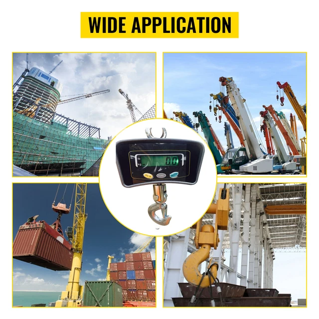 LCD Digital Hanging Scale Portable Industrial Weighing Heavy Duty Crane Scale