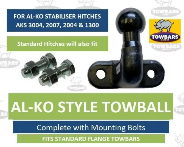 ALKO Towball Tow Ball for AL-KO AKS Caravan Stabiliser Hitches (Long High Reach)