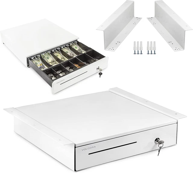 CASH REGISTER DRAWER with under Counter Mounting Metal Bracket 16