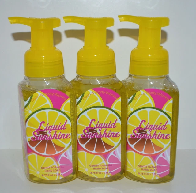 LOT DE 3 Bath & Body Works Liquide Soleil Moussant Doux Savon À Main