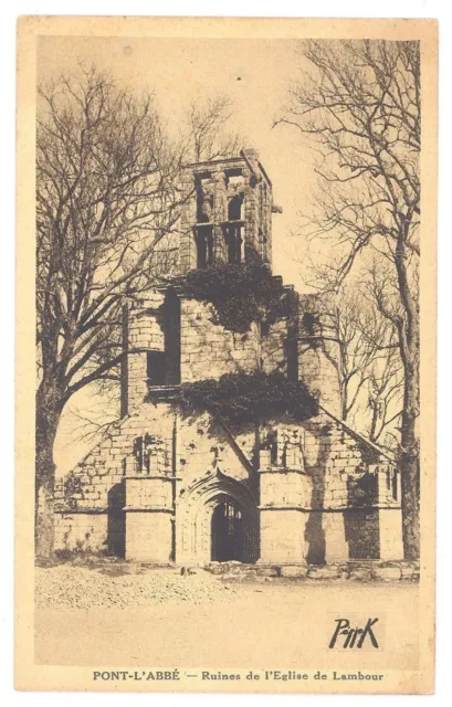 CPA 29 - PONT L'ABBE (Finistère) - Ruines de l'Eglise de Lambour