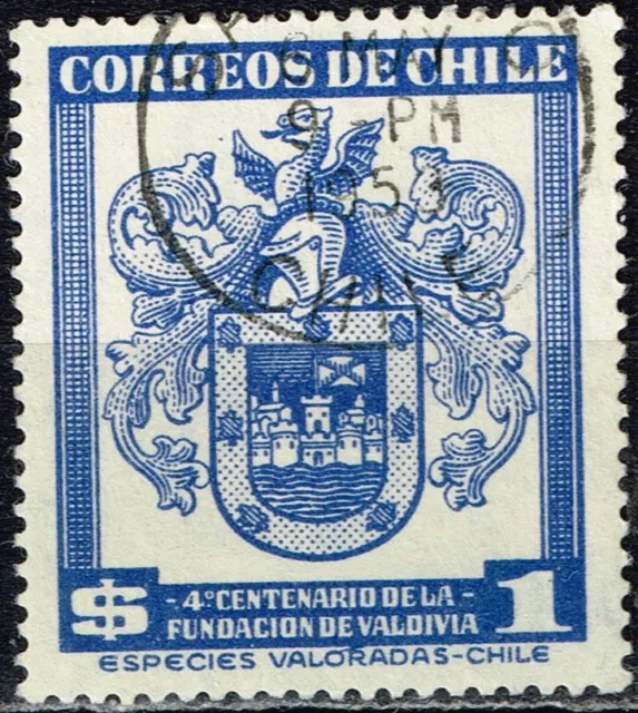 Chile Country Coat of Arms stamp 1954