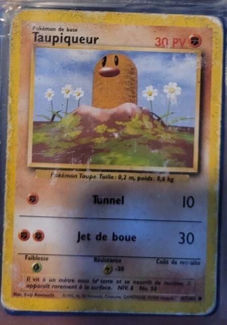 Pokemon Card Maupiqueur 47/102 EX Base Set Wizard Edition 1 France