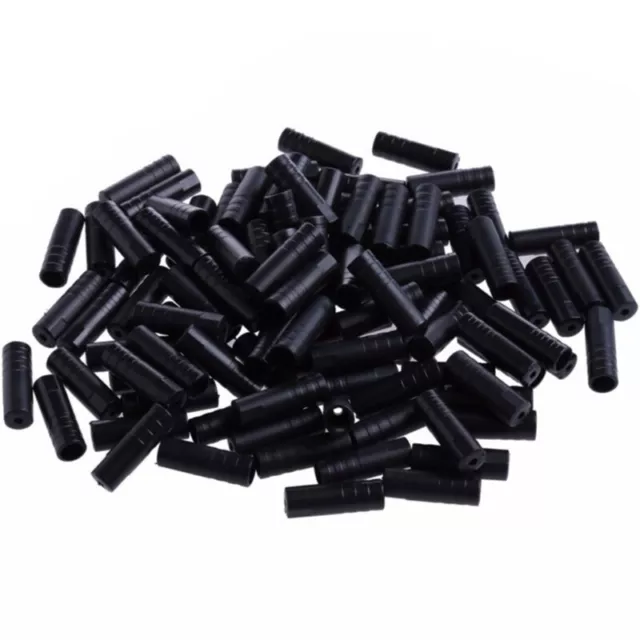 100Pcs Brake Cable Wire Tip Black Housing Ferrule End 4/ 5mm for Bike