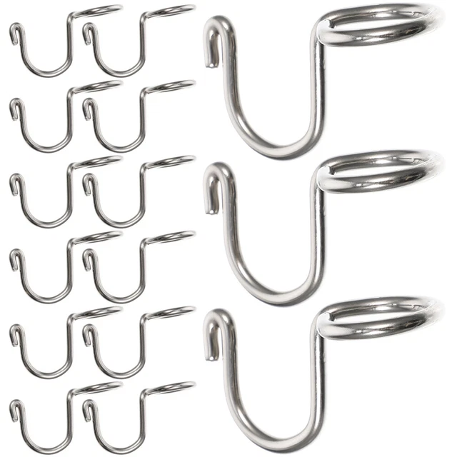 15 pz ganci appendiabiti salvaspazio collegamento armadio in acciaio inox ganci
